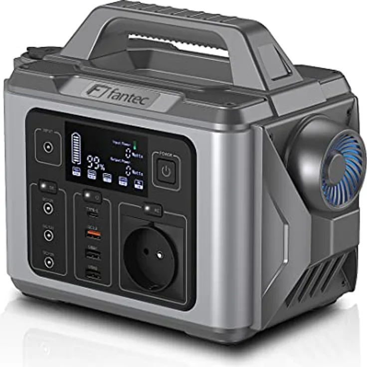 Fantec PGS-300, Power Station mit 296 Wh, 300 W Leistung und USB-C PD-Anschluss, tragbar