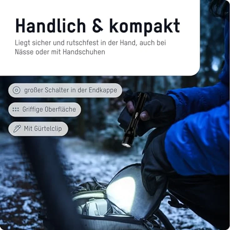 ANSMANN LED Adventure Taschenlampe, robuste Outdoor Taschenlampe mit 300 lm, IP44 spritzwassergeschützt, 3 Leuchtmodi, batteriebetrieben, ideal für Camping & Angeln – Bild 5