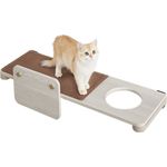 FEANDREA Katzen-Kletterwand, Kratzbaum Clickat Katzenbrett groß, Wandmontage, Haferflockenbraun-Kaffeebraun - Preisvergleich