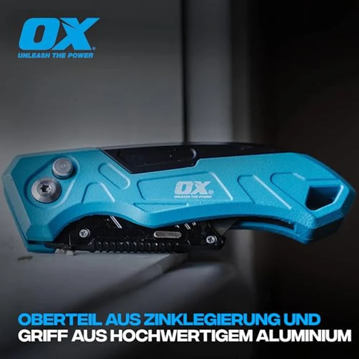 OTTO OX TOOLS OX-P224301 PRO, robustes Klappmesser mit ultra-scharfen Stahlklingen, inkl. 3 Ersatzklingen – Bild 7