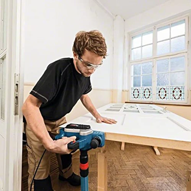 Bosch Professional Handhobel GHO 16-82 (630 Watt, 230 Volt, inkl. Parallelanschlag, Sechskantstiftschlüssel SW 2,5, Stoffstaubbeutel, im Karton) – Bild 3