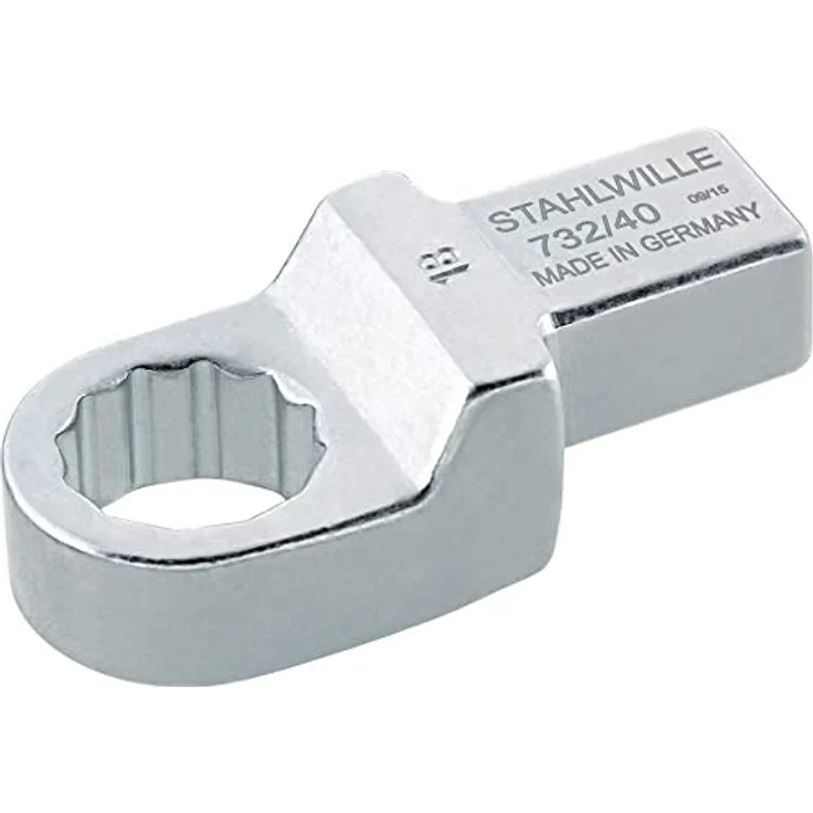 Stahlwille Drehmomentschlüssel, Einsteck-Ringschlüssel 22 mm, Schaftbreite 14 mm, Schaftlänge 18 mm – Bild 2