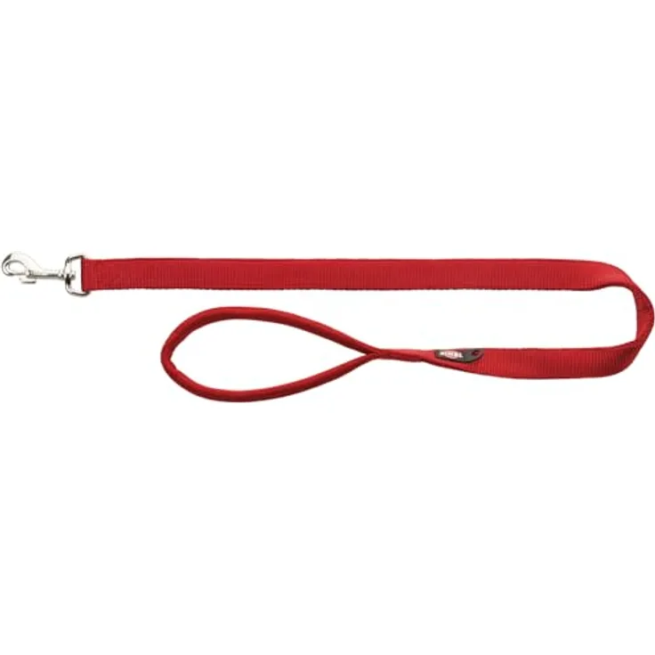 TRIXIE Hundeleine Premium XS, 1,20 m 10 mm in rot - stabile Hundeleine mit praktischer Handschlaufe - für kleine Hunde