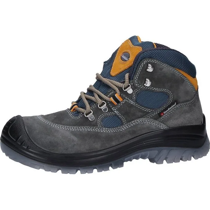 Canadian Line Sherpa Arbeitsschuh, Sicherheitsschuh aus robustem Leder und Nylon mit Kunststoff-Zehenschutz und Durchtrittschutz, schwarz