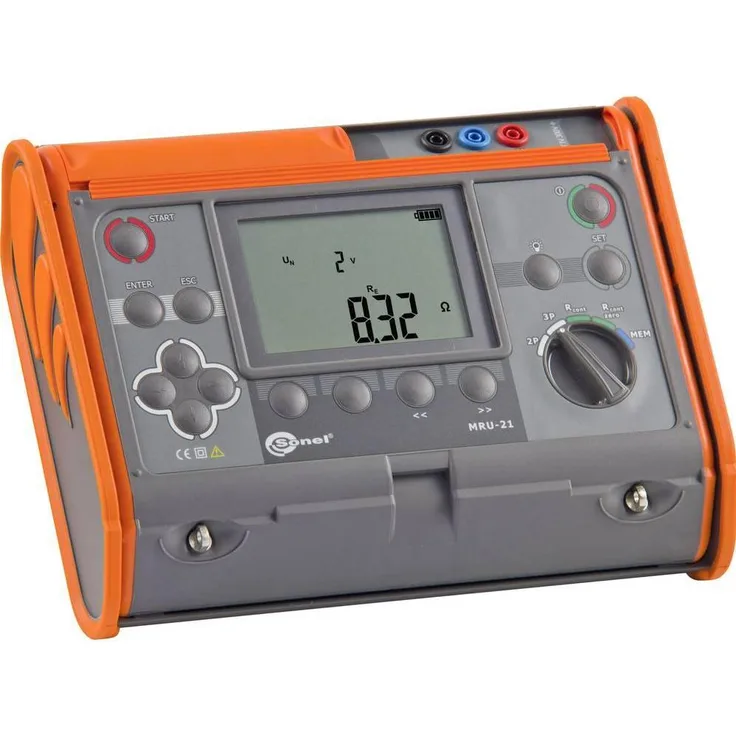 Sonel MRU-21, Multimeter und Erdungsmessgerät (CAT IV 300V) für 2- und 3-polige Erdungsmessung und Schutzleiterwiderstand