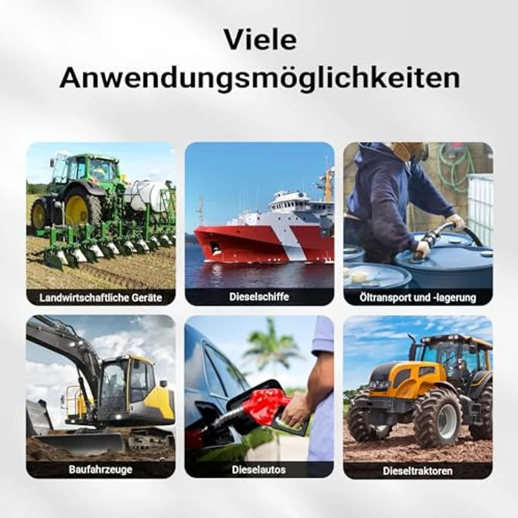 WilTec - Bio Dieselpumpe Heizölpumpe selbstansaugend 230V-550W 60l-min automatische Pistole Umfüllpumpe – Bild 5