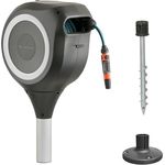 GARDENA Garten-Schlauchbox RollUp M (weiß), 20 m Schlauch, schwenkbare Box mit integrierter Schlauchführung, UV- und Frostschutz, inklusive Erdspieß und Montagehilfe (18616-60)