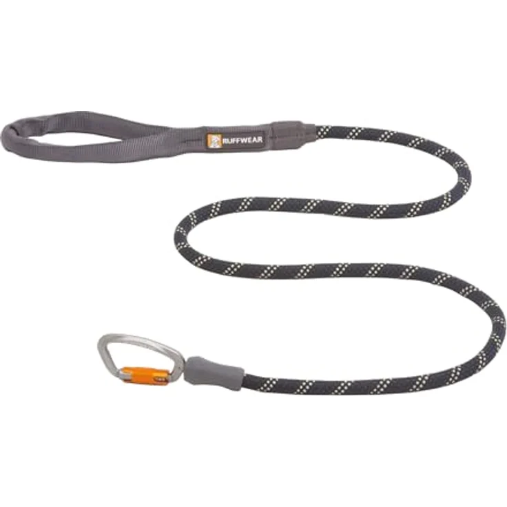 RUFFWEAR Knot-a-Leash Reflektierende Hundeleine, S, Obsidianschwarz - Zugfreie 1,5 m Lange Leine mit gepolstertem Griff – Bild 1