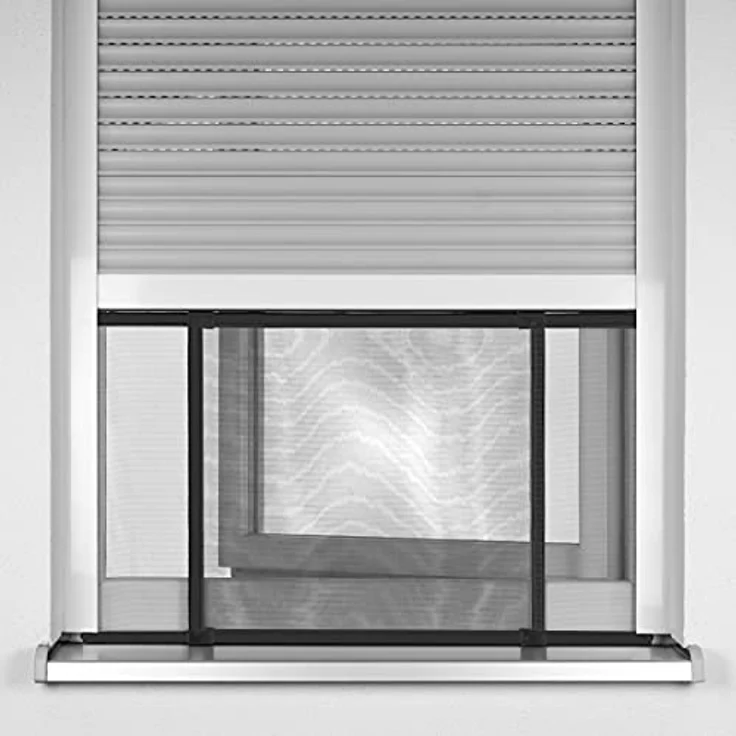 Ventanara® Insektenschutz Schiebe Fenster Fliegengitter Mückenschutz (50 x 75 cm, anthrazit) – Bild 5
