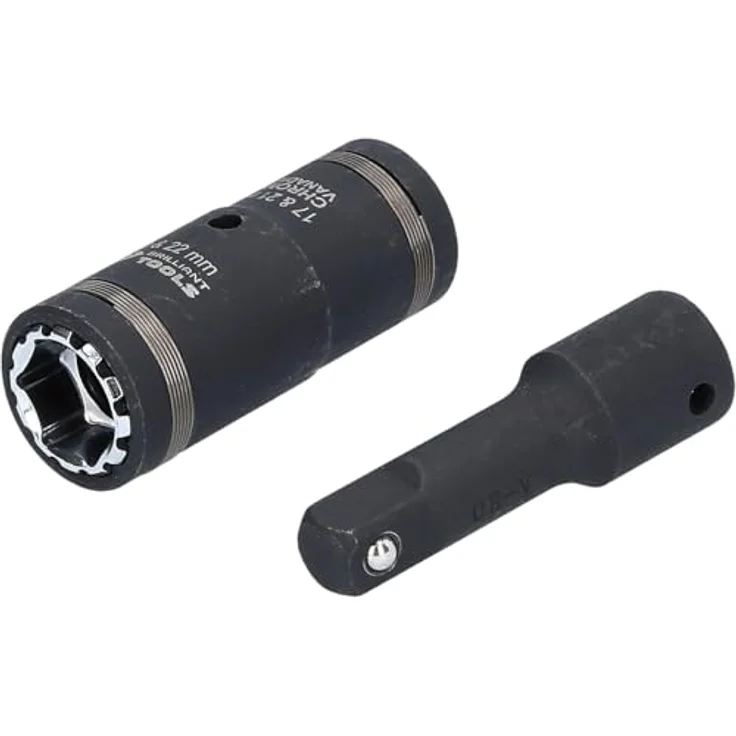 Brilliant Tools 4in1 Kraft-Stecknuss-Satz BT691, 2-teiliges Bit- und Steckschlüsselset 1/2" mit 4 Größen in einer Stecknuss – Bild 1