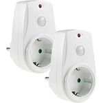 Steckdose mit Dämmerungsschalter 2Stück 10-280 Watt Simuliert Anwesendheit Zwischenstecker mit Dämmerungssensor für Lampen Leuchten 230Volt Weiß
