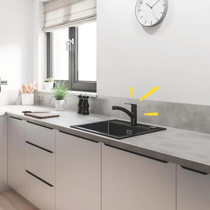 Grohe Küchenarmatur Start Einhand-Spültischbatterie, Quickfix, matte black, mit herausziehbarer Dual Spülbrause und GROHE SilkMove Technologie – Bild 2