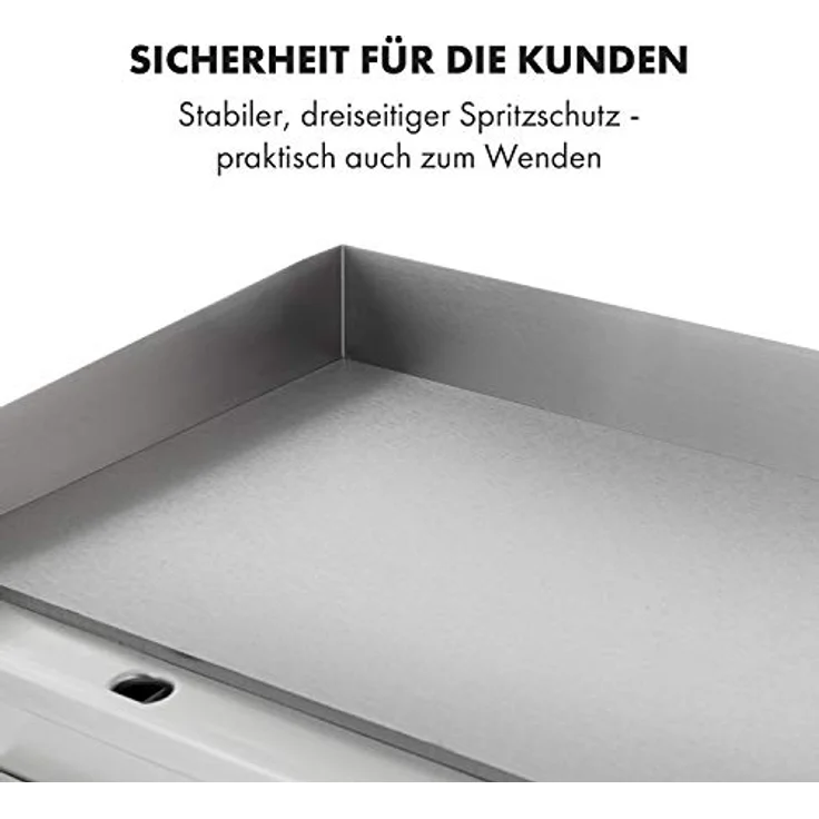 Klarstein Grillmeile 3000R Elektrogrill 3000W Platte 54,5x35cm geriffelt Glatte Grillfläche – Bild 7
