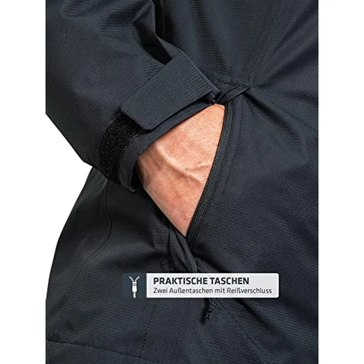 Schöffel Gmund Jacke, Damen Arbeitsjacke, wasser- und winddicht, schwarz, XL, XXL – Bild 5