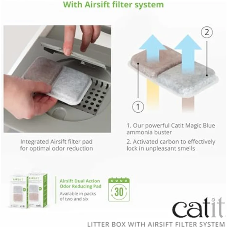 Catit Jumbo Katzentoilette mit Abdeckung, Grau – Bild 4