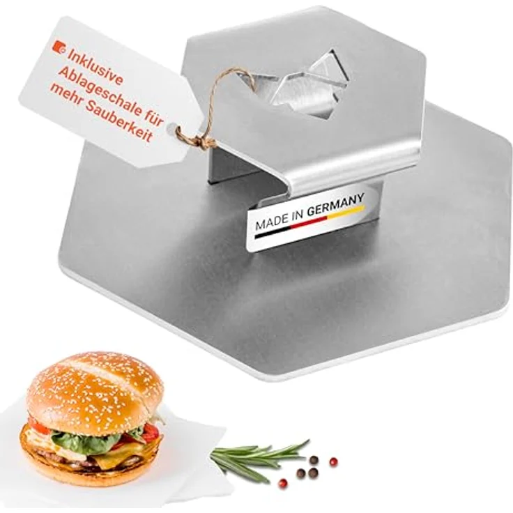 FENNEK SMASHER - Hochwertige Grillpresse aus Edelstahl - 160x140x46mm – Bild 2