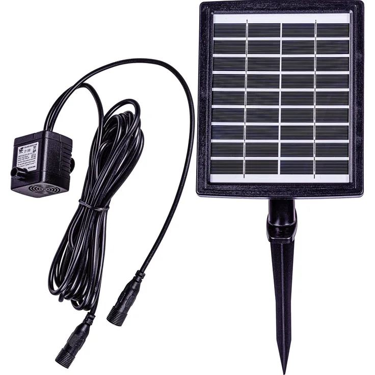 STILISTA Solarpumpe Solar Pumpe kleine Brunnen 2,8 W, Förderhöhe bis 100 cm, Fördermenge bis 350 l/h, umweltfreundliche Alternative