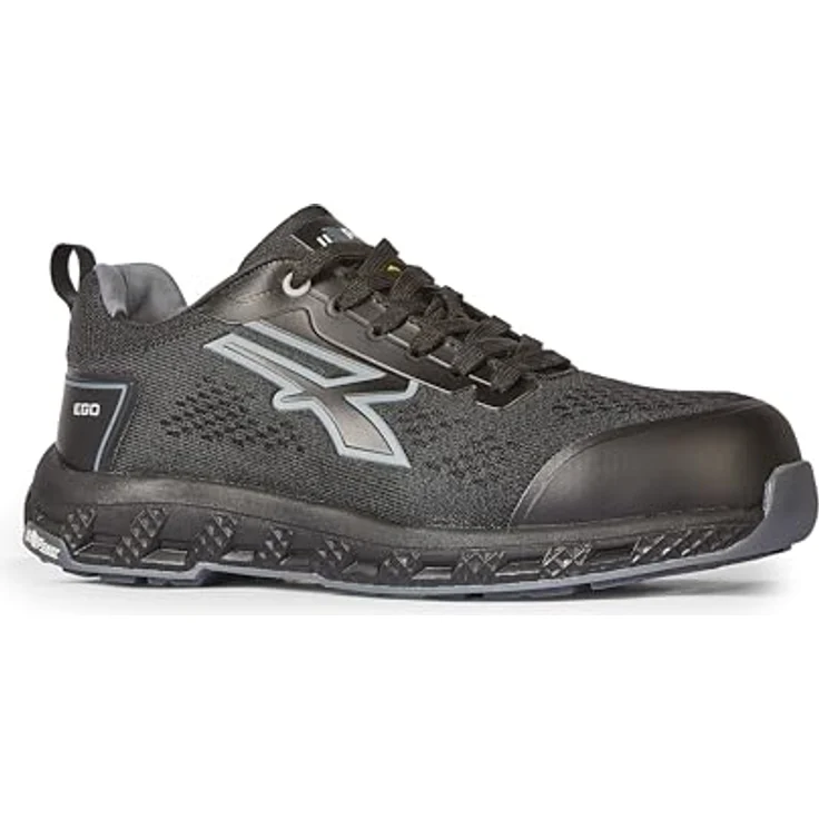 U-Group SRL Sicherheitsschuh Rook Gr. 41 schwarz, S1PS HI HRO FO SR, atmungsaktives U-KNIT-Obermaterial, vollständig metallfrei, durchtrittsichere Zwischensohle, EVA/Gummi-Sohle für Stabilität und Grip – Bild 2