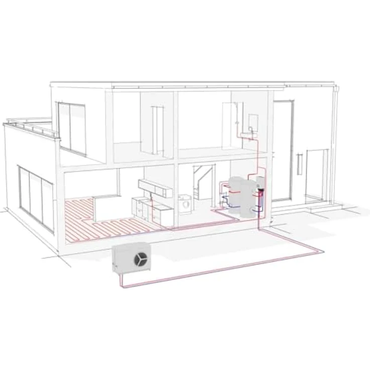 Stiebel Eltron WPL 20 A Luft/Wasser- Wärmepumpe A++ 2000W, für kalte Winter geeignet, leise Betriebsgeräusche, 55 °C Vorlauftemperatur, blau – Bild 6