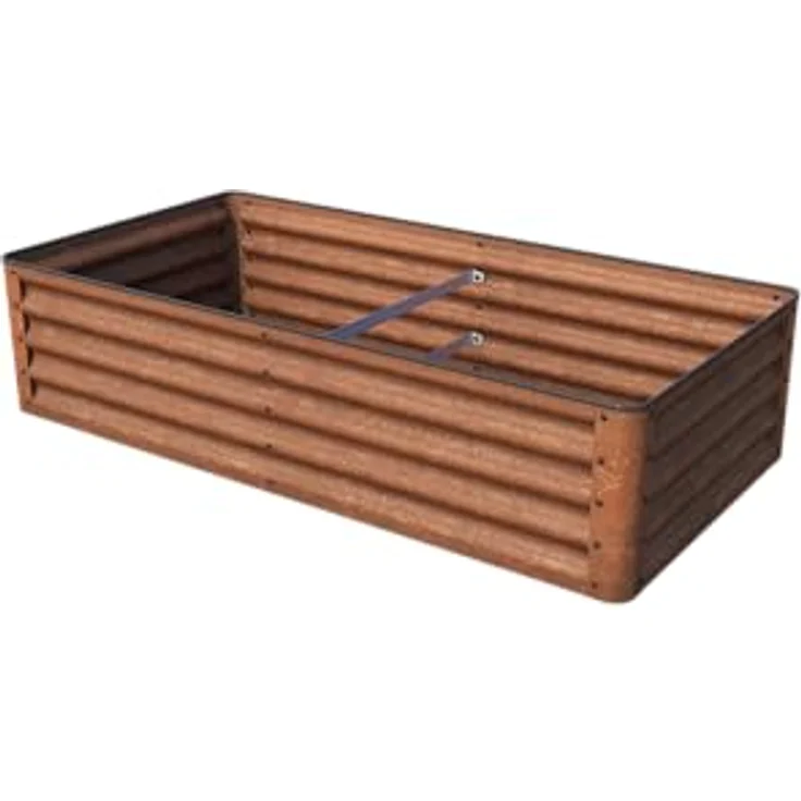 GFP Primeyard Luca Cortenstahl-Hochbeet 150x75x35 cm - Stabiles Gartenbeet mit natürlicher Rostoptik, sicherem Kantenschutz und ergonomischer Höhe für ganzjährigen Einsatz – Bild 1
