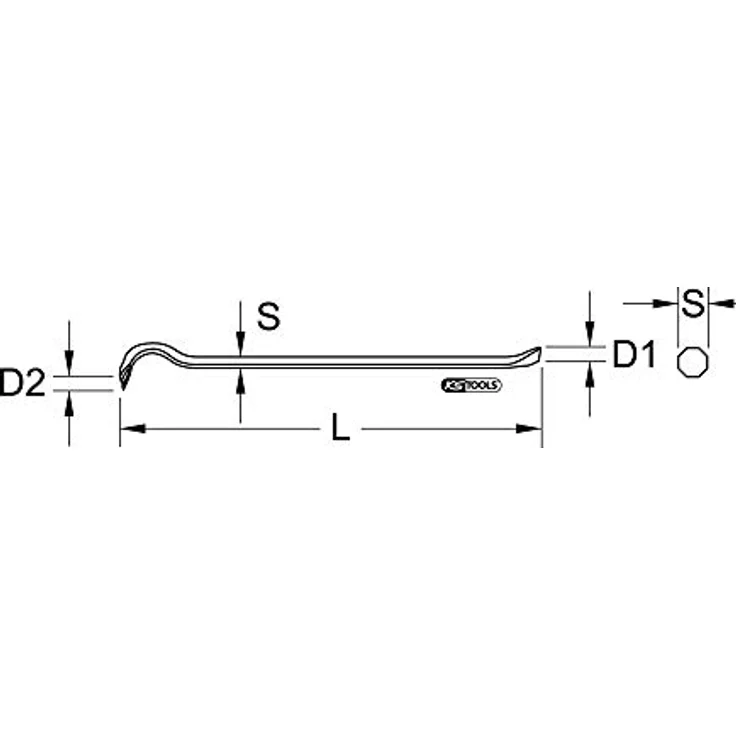 KS Tools 156.0594 Nageleisen, 6-kant, 1000mm – Bild 3