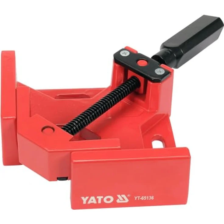 Yato Winkelspanner 90 Grad Gehrungszwinge mit beweglichen Backen, Schraubendurchmesser 12mm, für präzise Arbeiten, max. Backenabstand 70mm – Bild 1