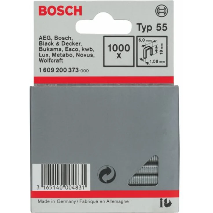 Bosch Schmalrückenklammer Typ 55. 6 x 1.08 x 19 mm. 1000 – Bild 2