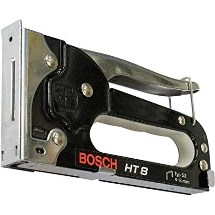 Bosch Professional Elektro-Tacker HT 8, Handtacker - im Karton, Allround-Nutzung, robuste Ganzstahlausführung - gepolsterte Griffmulde - passender Klammertyp 53, in schwarz – Bild 4