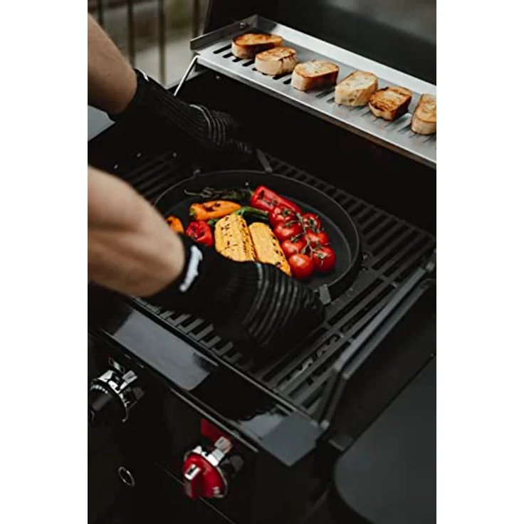 Enders Pfanne für BBQ System Switch Grid, emailliertes Gusseisen, Schwarz, 30,5 x 39 x 5,5 cm – Bild 2