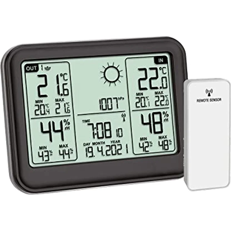 TFA Dostmann MEMO Funkwetterstation Kat.-Nr. 35.1141.01 übersichtliches Display erweiterbar auf 3 Sender – Bild 1