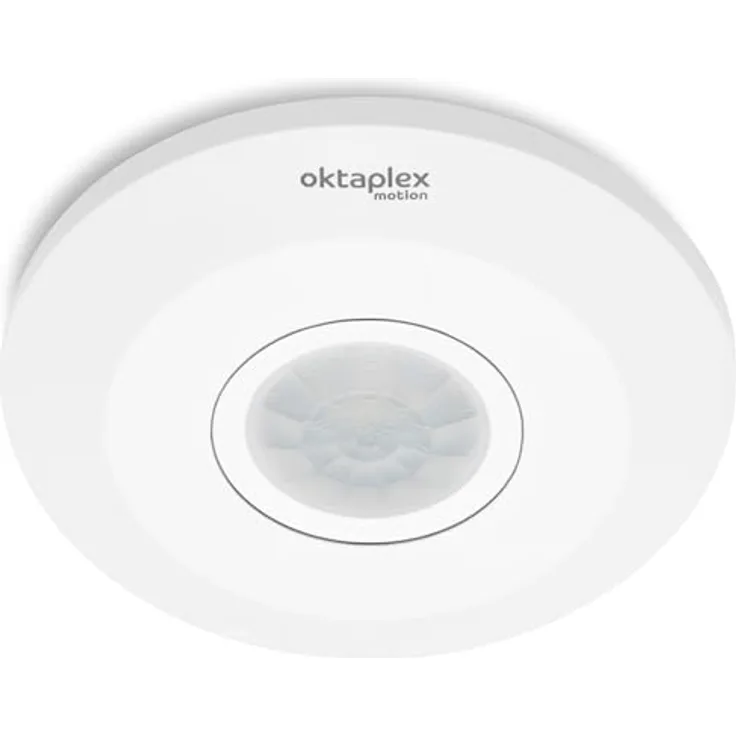 Oktaplex Ina Bewegungsmelder Innen 360 Grad 8m Reichweite LED geeignet weiß Aufputz 230V mit Dämmerungssensor - Preisvergleich