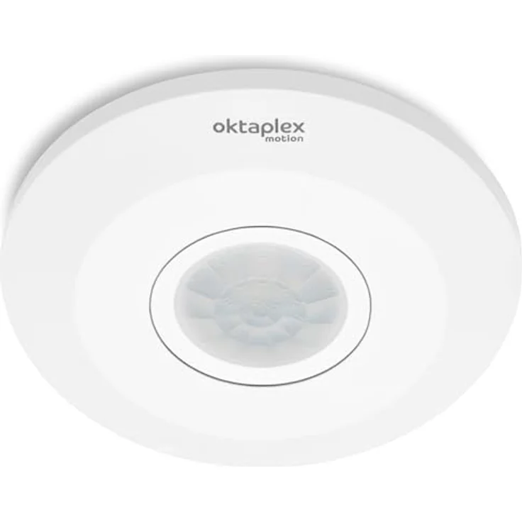 Oktaplex Ina Bewegungsmelder Innen 360 Grad 8m Reichweite LED geeignet weiß Aufputz 230V mit Dämmerungssensor - Preisvergleich – Bild 1