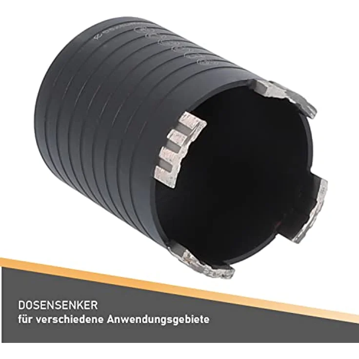 BTEC – Diamant Dosensenker 68 mm mit M16-Aufnahme + 80 mm Nutzlänge – Dosenbohrer für Mauerwerk, Kalksandstein, Ziegel, Poroton, Putz uvm. – Diamant Bohrkrone – Bild 2