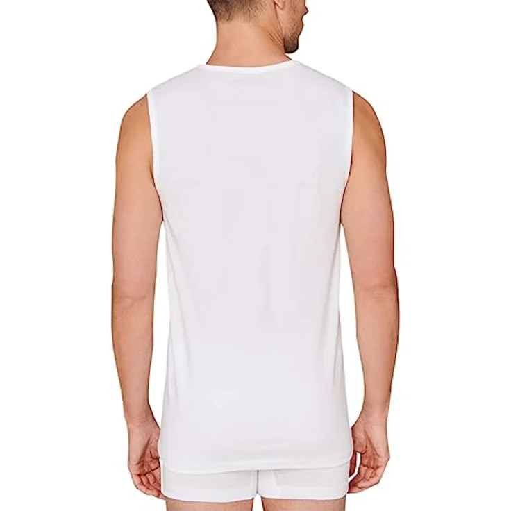 Schiesser Herren Unterhemd im Doppelpack, 95% Organic Cotton, Rundhalsausschnitt, Weiss, Größe L – Bild 3