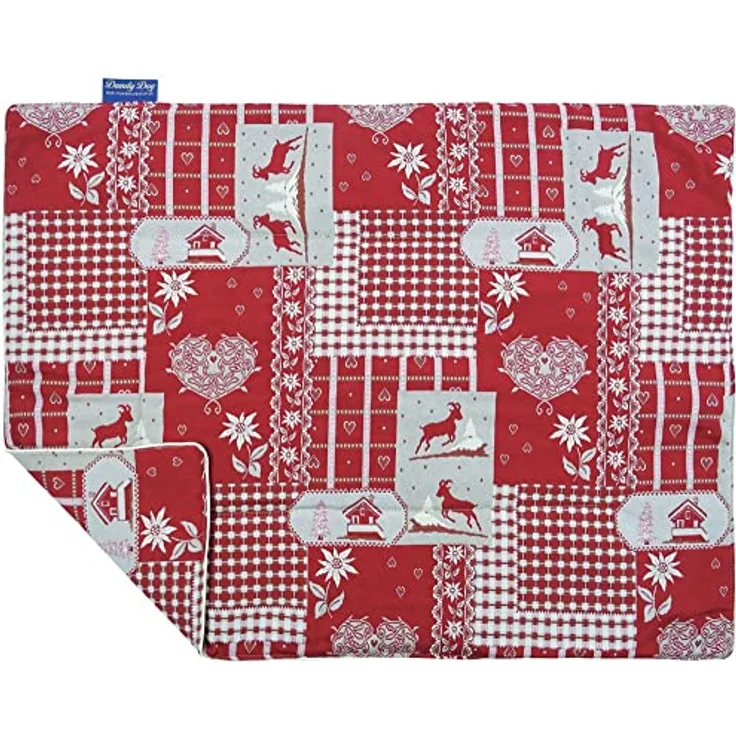 Dandy Dog Hundedecke Kitzbühel Red - waschbar hochwertige robuste hochwertige Qualität Made in Germany - Größe XL