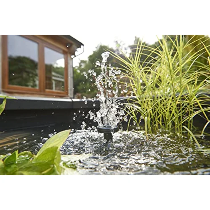 Hozelock Terrassenteich mit Flechtwänden, Outdoor Aquarium 100 x 100 x 70 cm inkl. Fenster, Schwarz – Bild 5