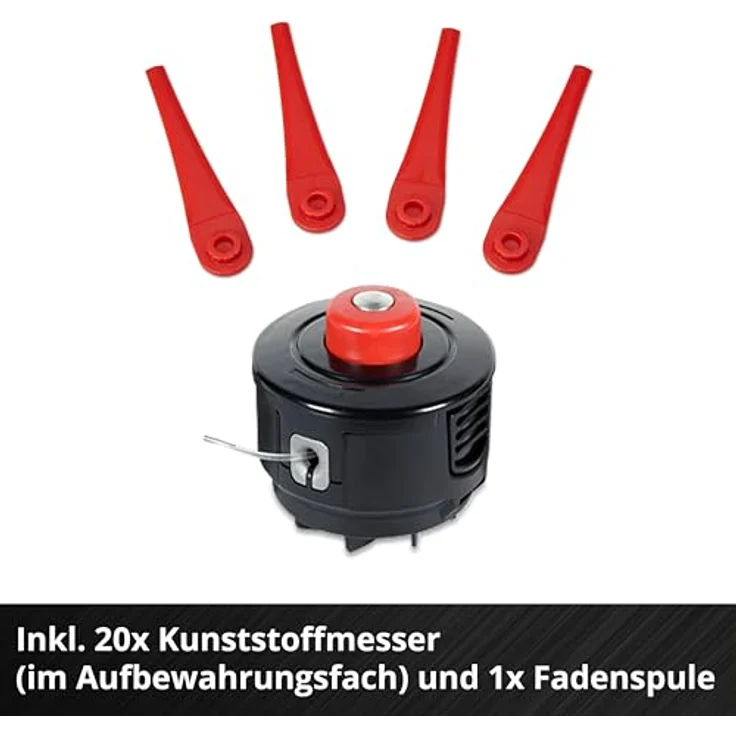 Einhell Akku-Rasentrimmer GE-CT 18/25-1 Li-Solo, 25 cm Arbeitsbreite, Messer- und Fadenbetrieb, ohne Akku und Ladegerät, verstellbare Handhabung – Bild 11