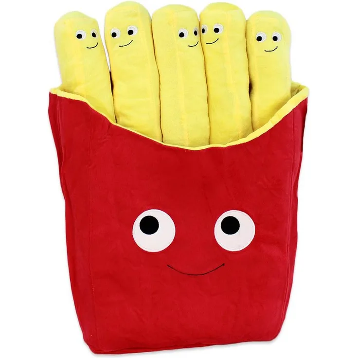 Van Manen Tierkuscheltier Pommes Frites Kuscheltier, ca. 48 cm - Kuschelig weich, mit niedlichen Gesichtern - Preisvergleich