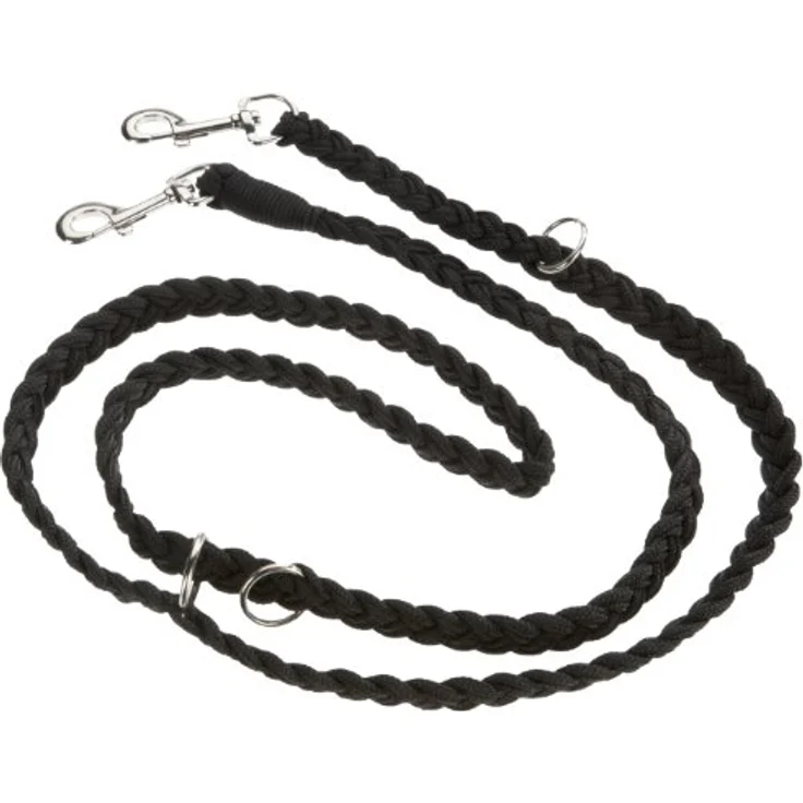 Nobby Führleine geflochten, schwarz L: 200 cm, B: 25 mm, 1 Stück – Bild 1