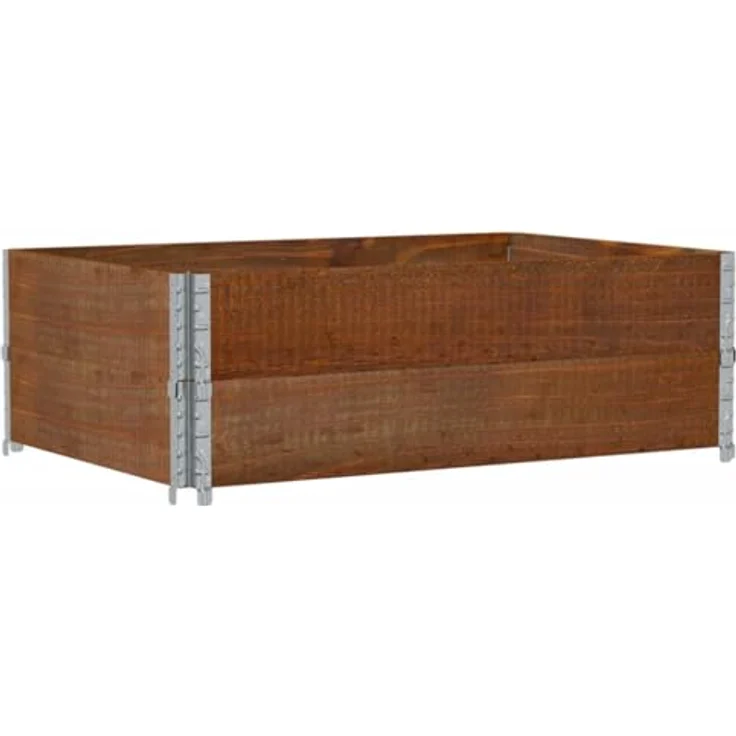vidaXL Pflanzkasten, Hochbeet Stapelbar Faltbar, Braun Massivholz Kiefer, für Garten Terrasse Balkon, Blumenkasten Kräuterbeet Gemüsebeet – Bild 5