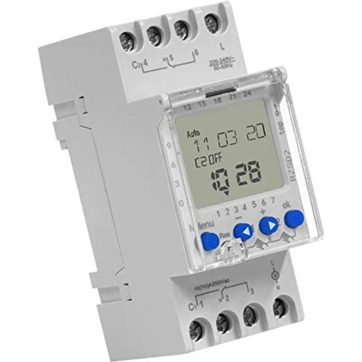 Digitale Zeitschaltuhr RELTECH RZSD2, 230 V, DIN-Schiene, 2 Kanal – Bild 2