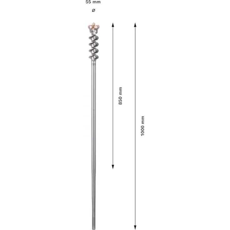 Bosch Pro sds max-9 Break Through Bohrer, 55 mm Durchmesser, 850 mm Arbeitslänge, ideal für Beton und Mauerwerk – Bild 3