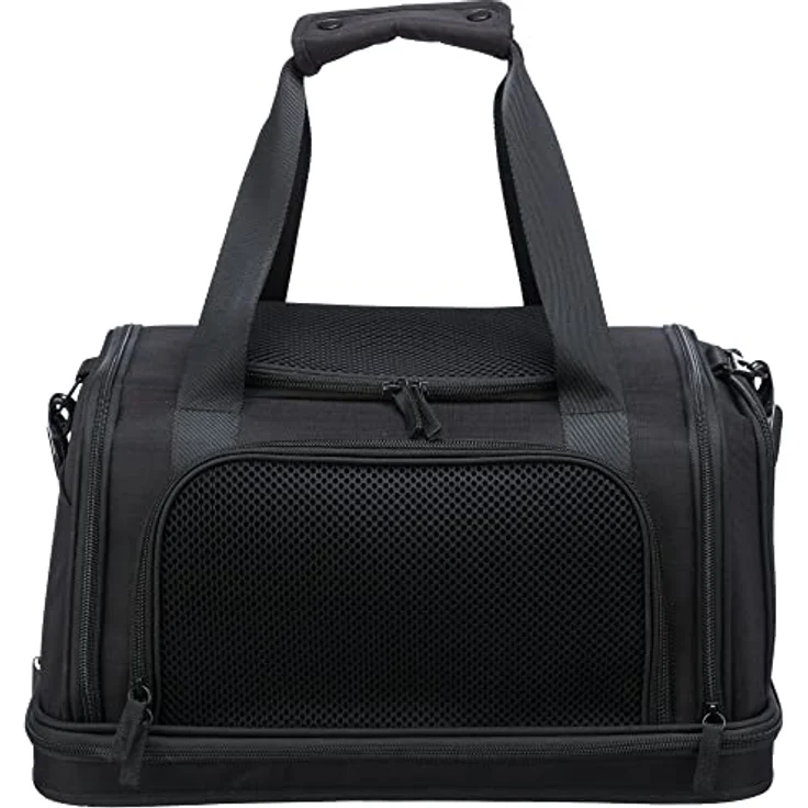 TRIXIE Airline Tasche Plane, Flugzeug Reisetasche Für Hunde, 28 × 25 × 44 cm, Schwarz - 28904 – Bild 2