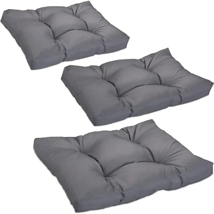 Relaxdays Hundebett, 110 x 90 cm, weiches Hundekissen für große Hunde, wasserfest, waschbar, Hundematte, Tierbett, grau – Bild 3