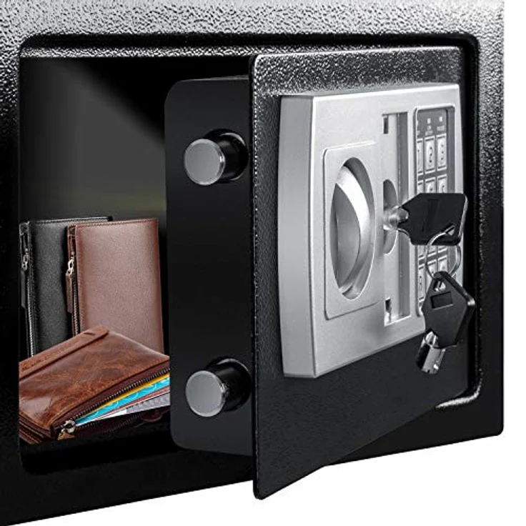 KESSER Tresor Safe Elektronik-Zahlenschloss 31x20x20cm LED-Anzeige Stahlbolzen Schwarz – Bild 3