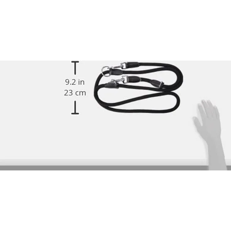 Führleine Freestyle Größe: Länge max. 200 cm , Durchmesser 1,0 cm, schwarz – Bild 4
