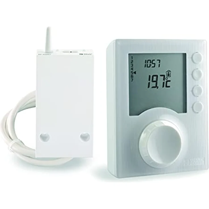 Delta Dore Tybox 137+, Programmierbares Raumthermostat für Zentralheizung mit Funkfrequenz, Weiß – Bild 2