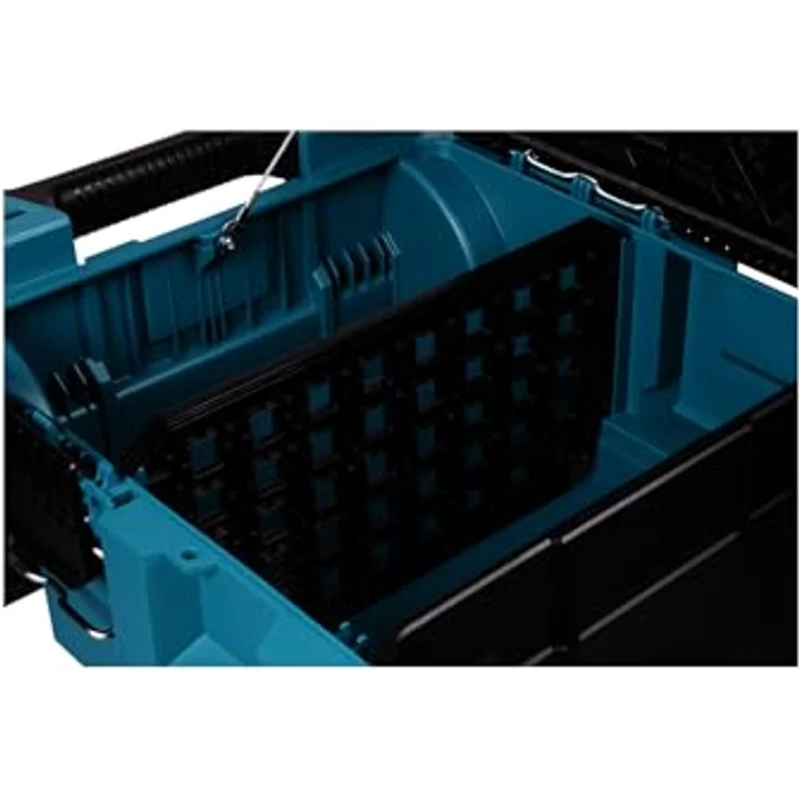 Makita MAKTRAK Trolley Werkzeugbox L P-91001, 81,9 Liter Volumen, 113 kg Tragkraft, horizontal, Gecko-Griff, All-Terrain-Räder – Bild 4