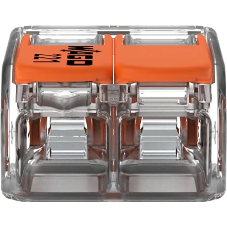 Wago Compact Hebelklemme 221-412, 2 Leiter, 0,14 mm² - 4 mm², 16 Stück, platzsparend und werkzeuglos lösbar – Bild 3