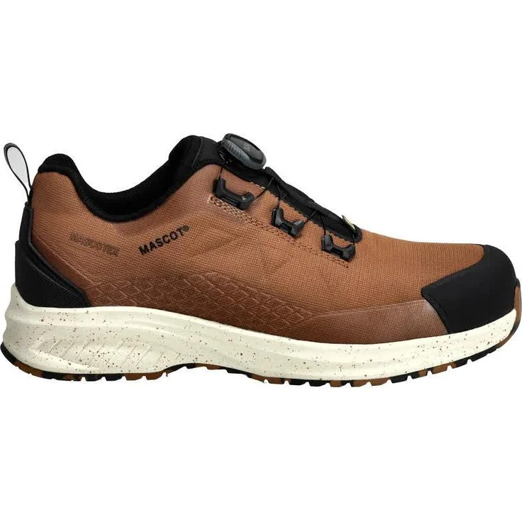 MASCOT Sicherheitsschuhe S7S, Weite 10, Nussbraun, Größe 45, atmungsaktiv, rutschhemmend, ESD geprüft, BOA® Fit System